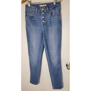 Levi's Women's Jeans Size 28 Blue 721 High Rise Skinny Ankle Denim Blue Jeans